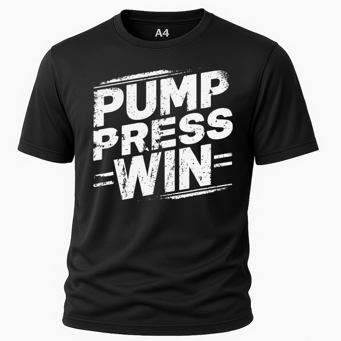 Pump Press Win Motivational Arm Wrestling Armwrestling Cooling Performance Crew T-Shirt