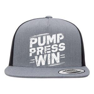 Pump Press Win Motivational Arm Wrestling Armwrestling Flat Bill Trucker Hat