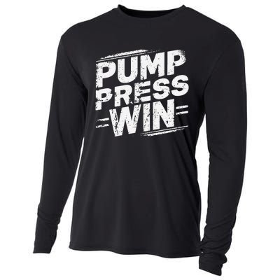 Pump Press Win Motivational Arm Wrestling Armwrestling Cooling Performance Long Sleeve Crew