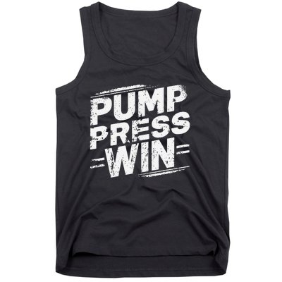 Pump Press Win Motivational Arm Wrestling Armwrestling Tank Top