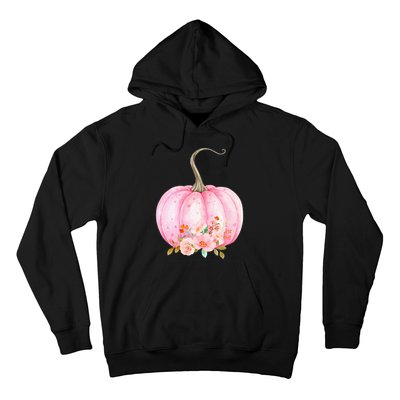 Pink Pumpkin Watercolor Pumpkin Sublimation Thanksgiving Hoodie