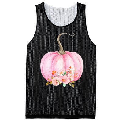 Pink Pumpkin Watercolor Pumpkin Sublimation Thanksgiving Mesh Reversible Basketball Jersey Tank