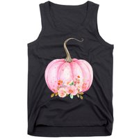 Pink Pumpkin Watercolor Pumpkin Sublimation Thanksgiving Tank Top