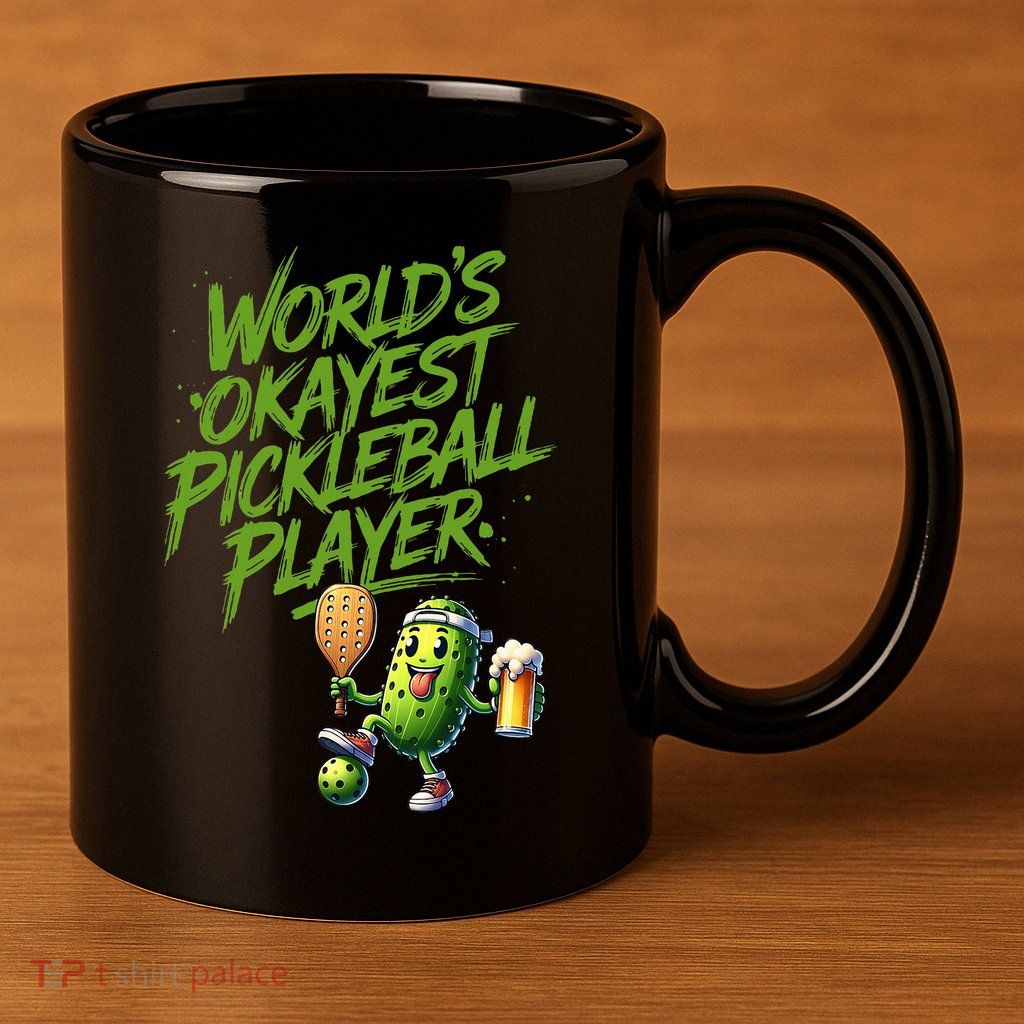 Pickle Player World's Okayest Pickleball  11oz C Handle Ceramic Mug