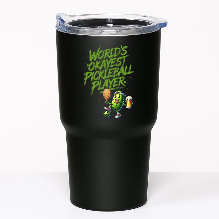 Pickle Player World's Okayest Pickleball  Tumbler