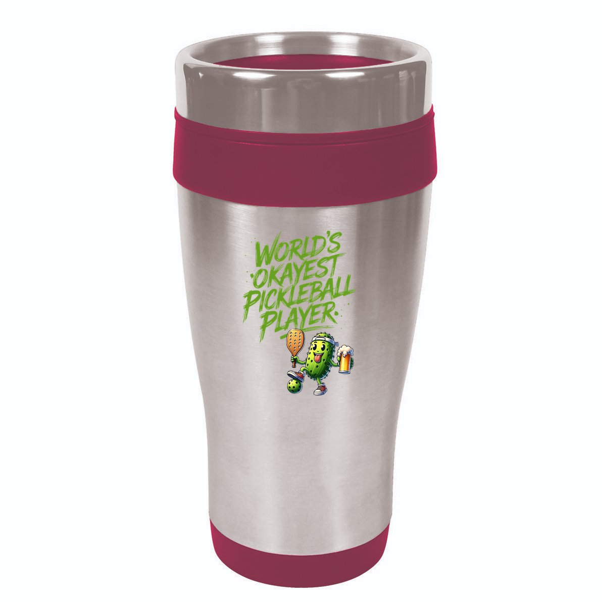 Pickle Player World's Okayest Pickleball  16oz Travel Tumbler