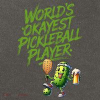 Pickle Player World's Okayest Pickleball  Cotton Canvas Backpack