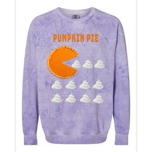 Pumpkin Pie Whipped Cream Thanksgiving Day Funny Colorblast Crewneck Sweatshirt