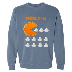 Pumpkin Pie Whipped Cream Thanksgiving Day Funny Garment-Dyed Sweatshirt