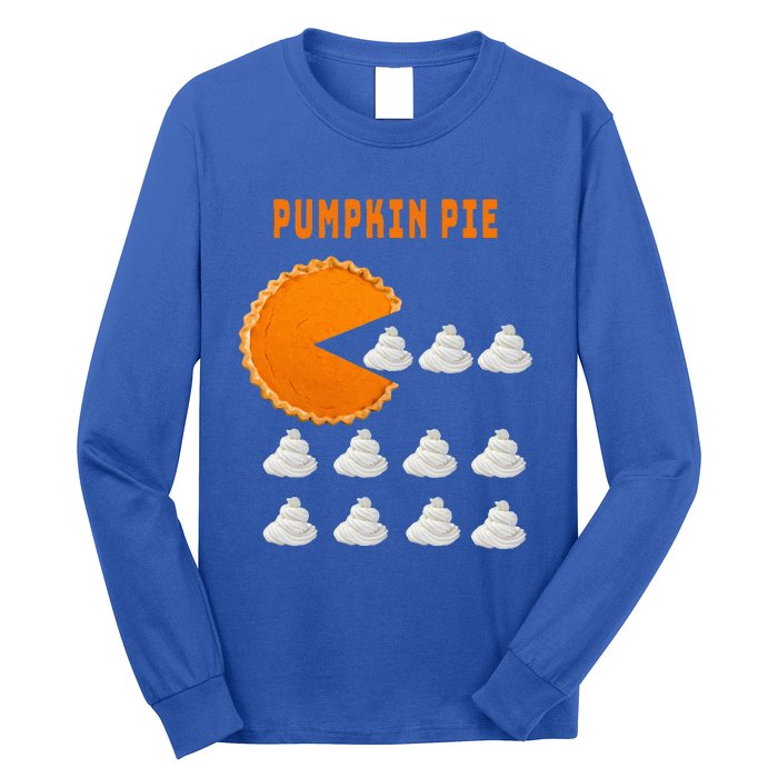 Pumpkin Pie Whipped Cream Thanksgiving Day Funny Long Sleeve Shirt