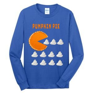 Pumpkin Pie Whipped Cream Thanksgiving Day Funny Tall Long Sleeve T-Shirt