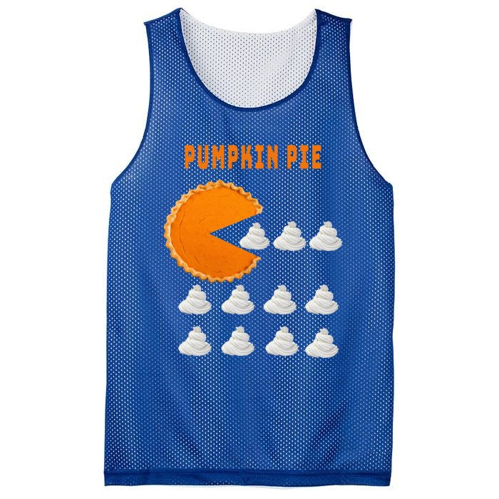 Pumpkin Pie Whipped Cream Thanksgiving Day Funny Mesh Reversible Basketball Jersey Tank