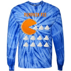 Pumpkin Pie Whipped Cream Thanksgiving Day Funny Tie-Dye Long Sleeve Shirt