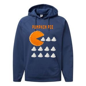 Pumpkin Pie Whipped Cream Thanksgiving Day Funny Performance Fleece Hoodie