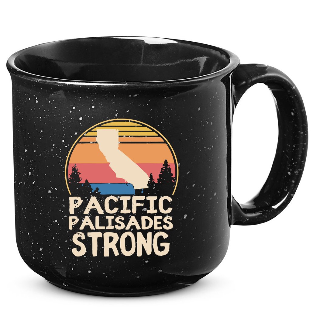Pacific Palisades Wildfire Survivor California Strong 15oz Campfire Ceramic Mug