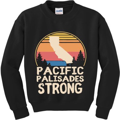 Pacific Palisades Wildfire Survivor California Strong Kids Sweatshirt