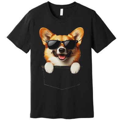 Pocket Pembroke Welsh Corgi Cute Dog Lover Owner Gift Premium T-Shirt