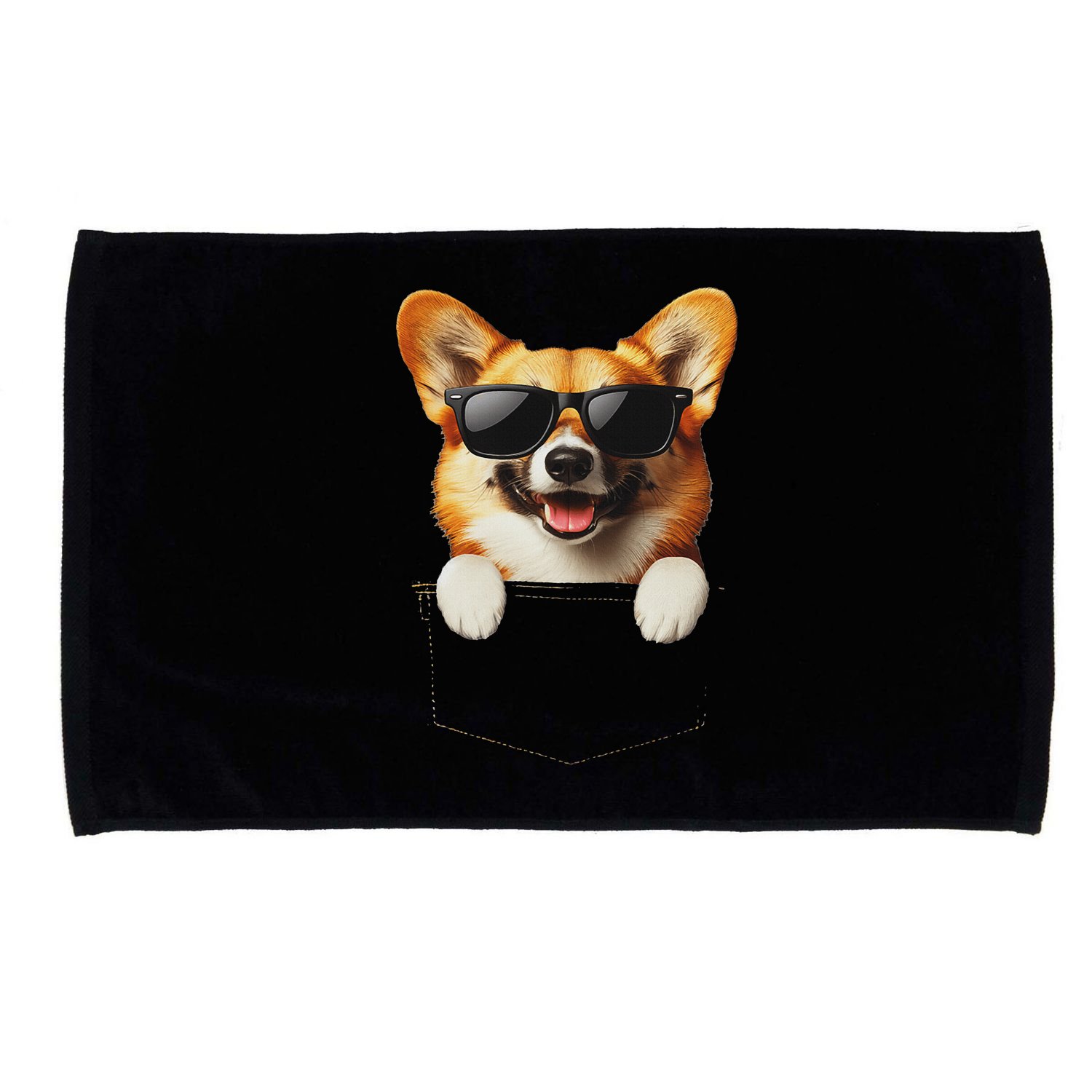 Pocket Pembroke Welsh Corgi Cute Dog Lover Owner Gift Microfiber Hand Towel