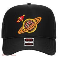 Pizza Planet With Rocket High Crown Mesh Back Trucker Hat