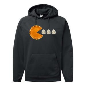 Pumpkin Pie With Whipped Cream Thanksgiving Performance Fleece Hoodie