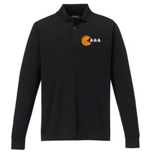 Pumpkin Pie With Whipped Cream Thanksgiving Performance Long Sleeve Polo