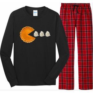 Pumpkin Pie With Whipped Cream Thanksgiving Long Sleeve Pajama Set