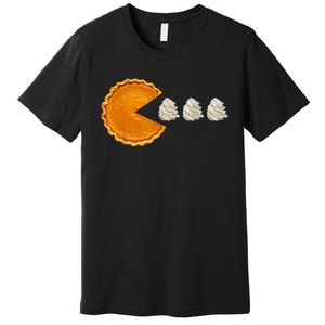 Pumpkin Pie With Whipped Cream Thanksgiving Premium T-Shirt