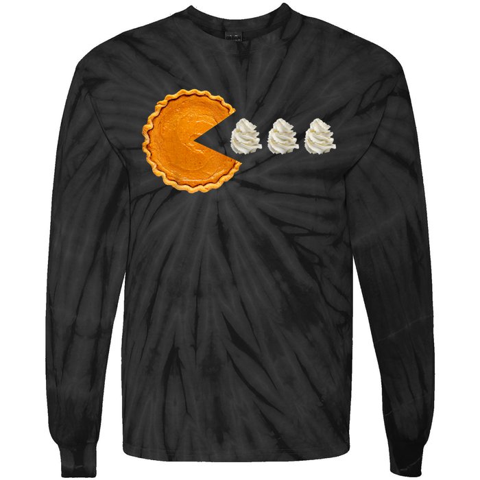 Pumpkin Pie With Whipped Cream Thanksgiving Tie-Dye Long Sleeve Shirt