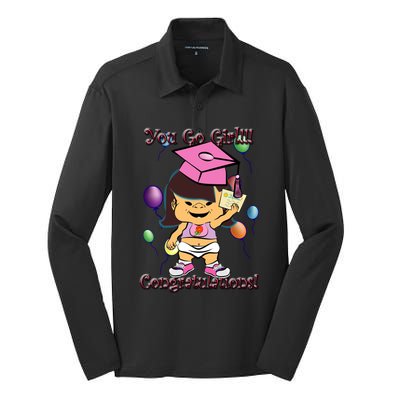 Pbteez Pbxz0121 Xclv You Go ! (Graduation) Meaningful Gift Silk Touch Performance Long Sleeve Polo