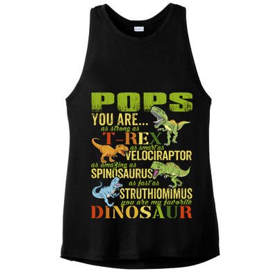 Popssaurus Pops You Are As Strong As T Rex Funny Dinosaur Gift Ladies PosiCharge Tri-Blend Wicking Tank