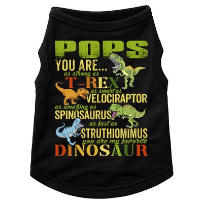 Popssaurus Pops You Are As Strong As T Rex Funny Dinosaur Gift Doggie Tank