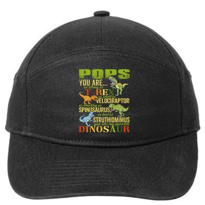 Popssaurus Pops You Are As Strong As T Rex Funny Dinosaur Gift 7-Panel Snapback Hat
