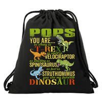 Popssaurus Pops You Are As Strong As T Rex Funny Dinosaur Gift Drawstring Bag