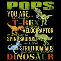 Popssaurus Pops You Are As Strong As T Rex Funny Dinosaur Gift Drawstring Bag