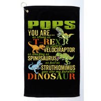 Popssaurus Pops You Are As Strong As T Rex Funny Dinosaur Gift Golf Towel