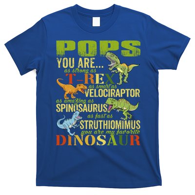 Popssaurus Pops You Are As Strong As T Rex Funny Dinosaur Gift T-Shirt