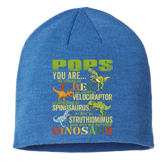 Popssaurus Pops You Are As Strong As T Rex Funny Dinosaur Gift Sustainable Beanie