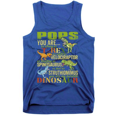 Popssaurus Pops You Are As Strong As T Rex Funny Dinosaur Gift Tank Top