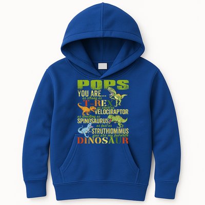 Popssaurus Pops You Are As Strong As T Rex Funny Dinosaur Gift Kids Hoodie