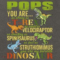 Popssaurus Pops You Are As Strong As T Rex Funny Dinosaur Gift Cotton Canvas Backpack