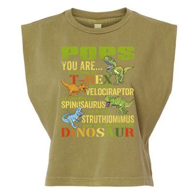 Popssaurus Pops You Are As Strong As T Rex Funny Dinosaur Gift Garment-Dyed Women's Muscle Tee