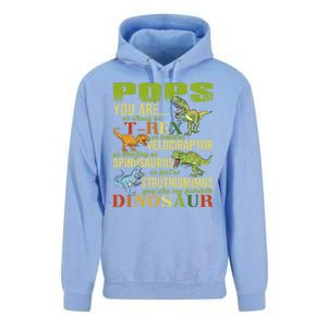 Popssaurus Pops You Are As Strong As T Rex Funny Dinosaur Gift Unisex Surf Hoodie