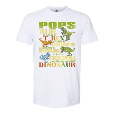 Popssaurus Pops You Are As Strong As T Rex Funny Dinosaur Gift Softstyle® CVC T-Shirt