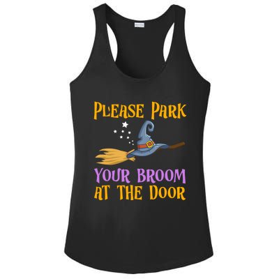 Please Park Your Broom At The Door Halloween Witch Great Gift Ladies PosiCharge Competitor Racerback Tank