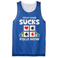 Poker Player Your Hand Sucks Funny Casino Dealer Gambler Gift Mesh Reversible Basketball Jersey Tank