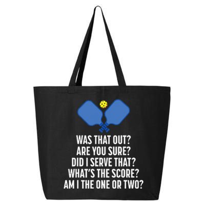 Pickleball Questions 1 Or 2 Who Served Funny Pickleball 25L Jumbo Tote