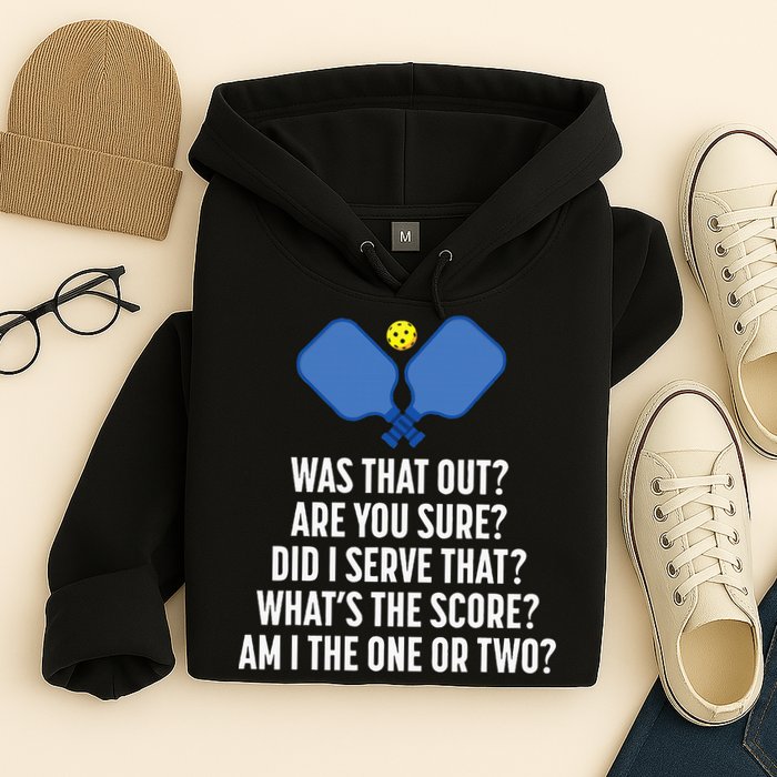 Pickleball Questions 1 Or 2 Who Served Funny Pickleball Hoodie