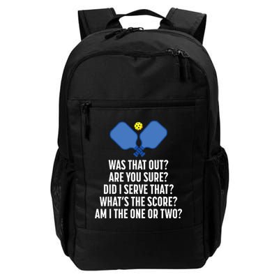 Pickleball Questions 1 Or 2 Who Served Funny Pickleball Backpack