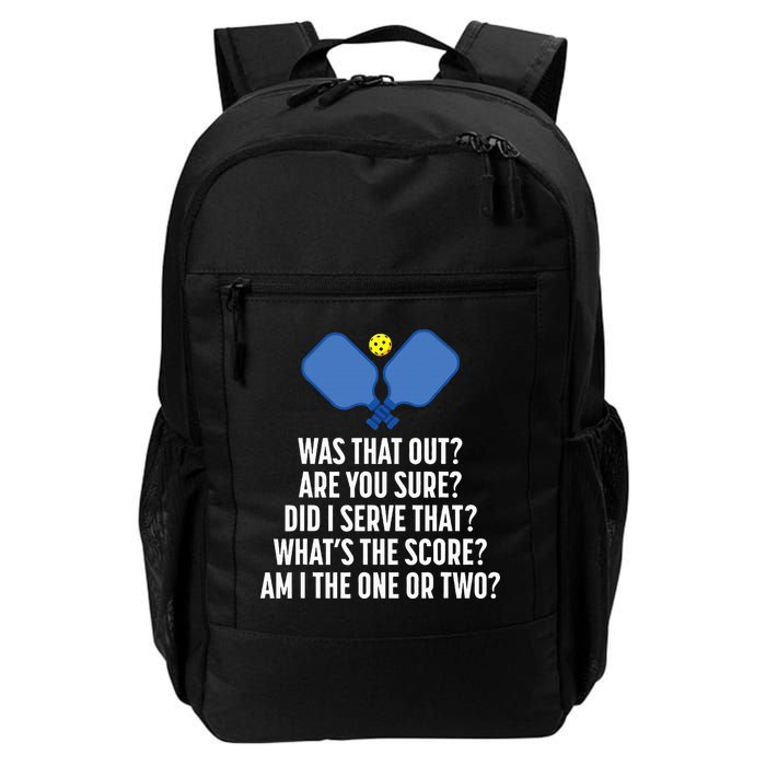 Pickleball Questions 1 Or 2 Who Served Funny Pickleball Backpack