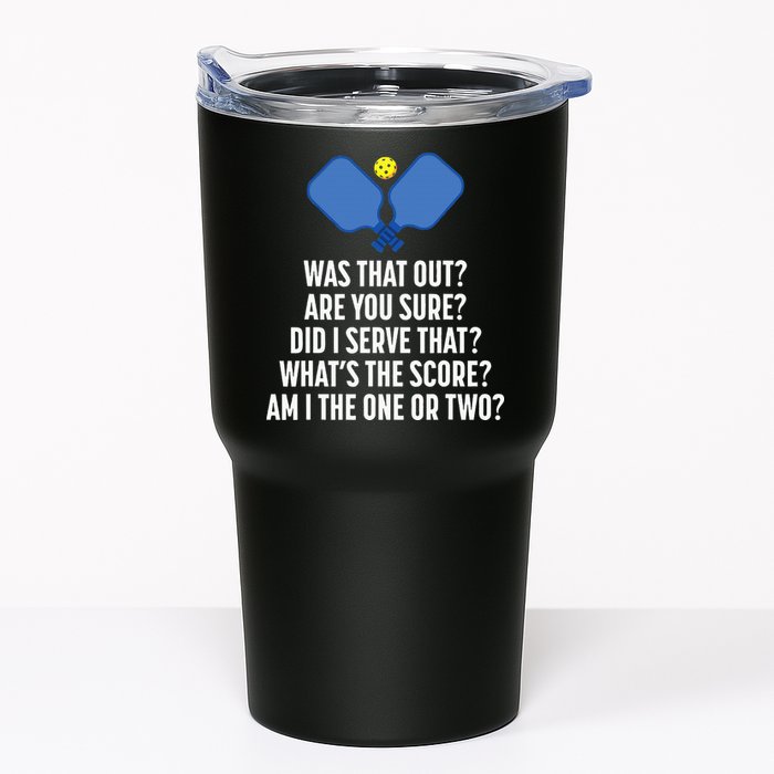 Pickleball Questions 1 Or 2 Who Served Funny Pickleball Tumbler